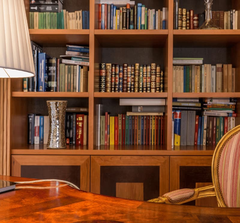 menuisier bibliothèque bois